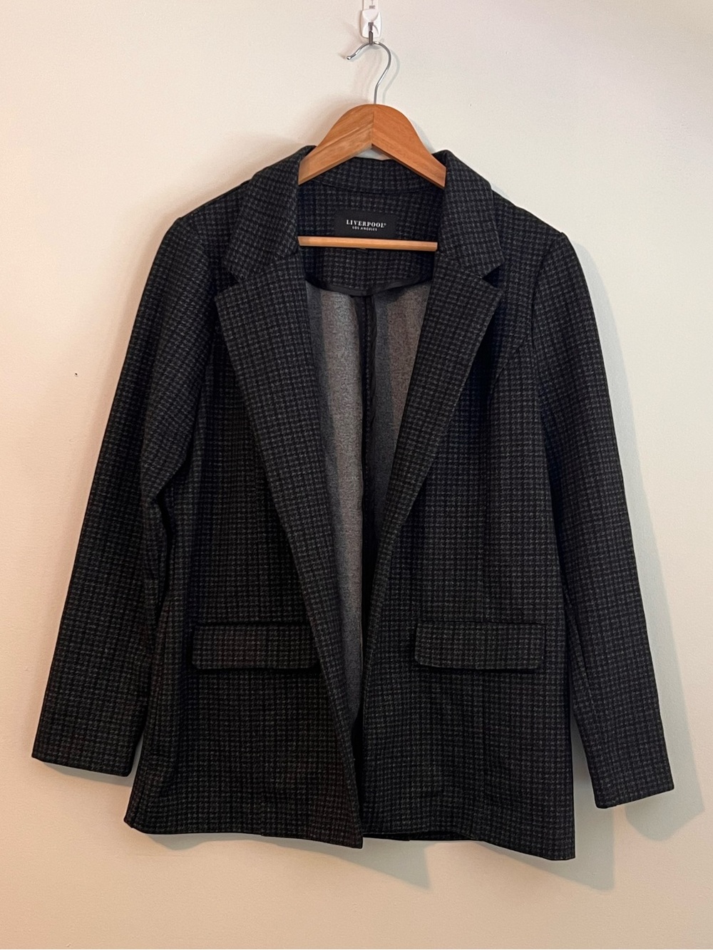 Liverpool Women's Charcoal Houndstooth Stretch Blazer